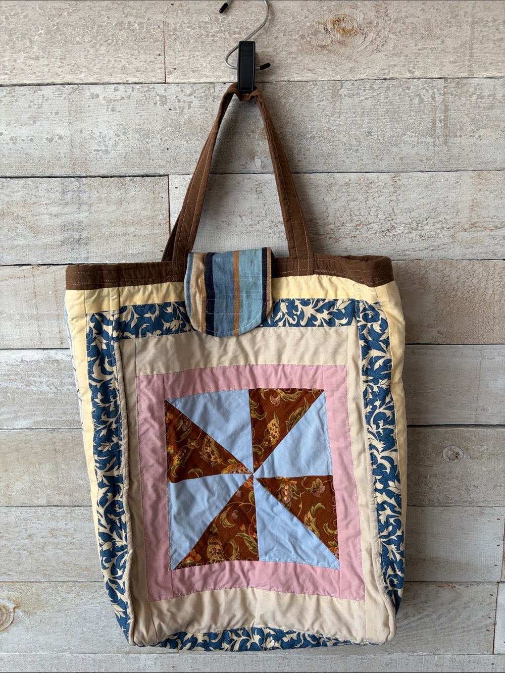 Up-Cycled quilt tote bag